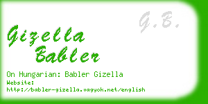 gizella babler business card